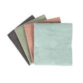 Lot de 4 tissus en velours Craft Cotton Co., 100 % polyester, 45 x 55 cm, idéal pour la couture, le patchwork, les loisirs créatifs et le bricolage.